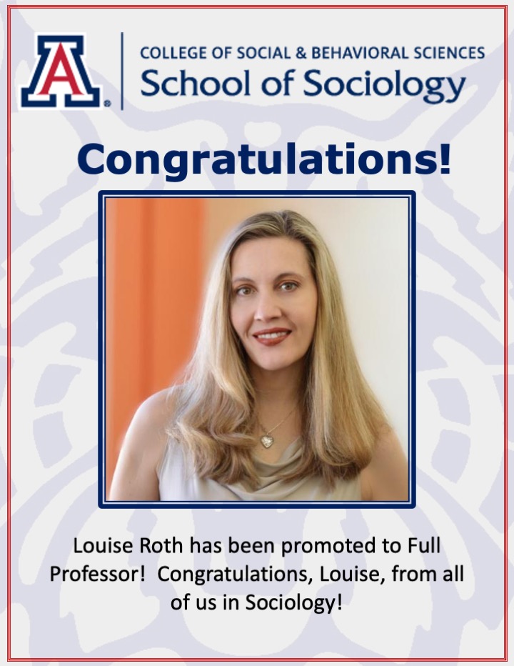 Louise Roth Promoted to Full Professor | Sociology