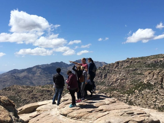 Grad students hiking