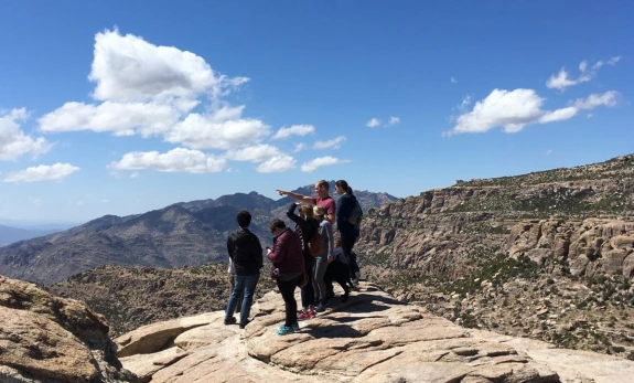 Grad students hiking