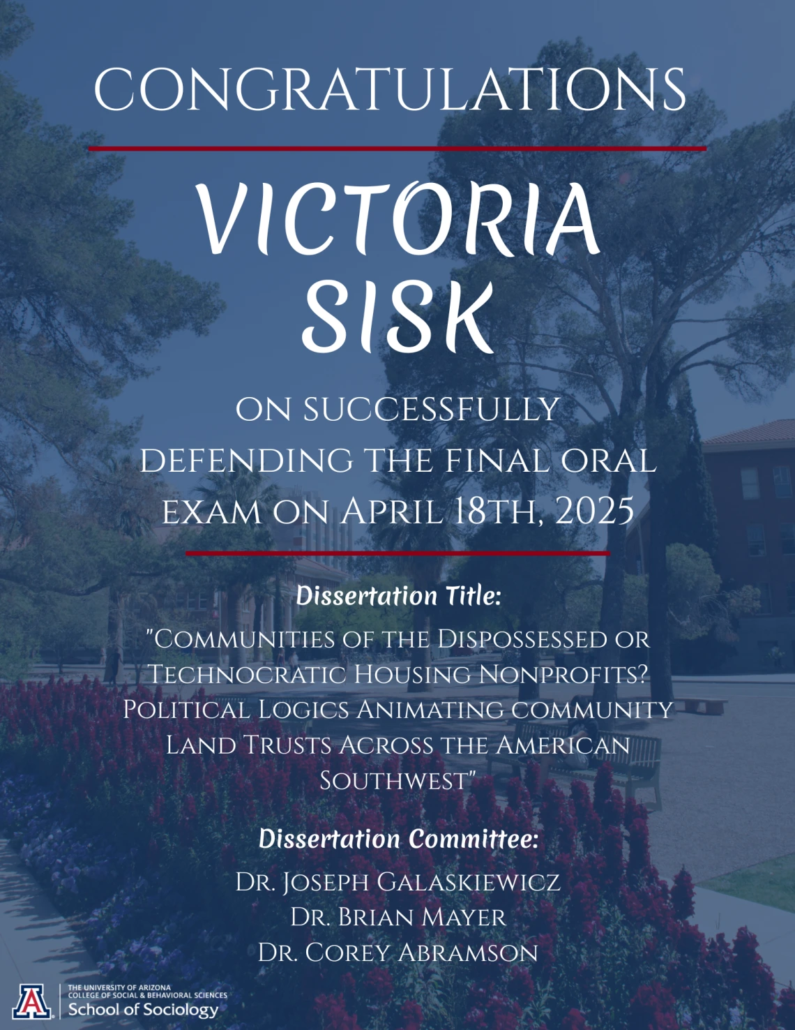 tori final defense announcement