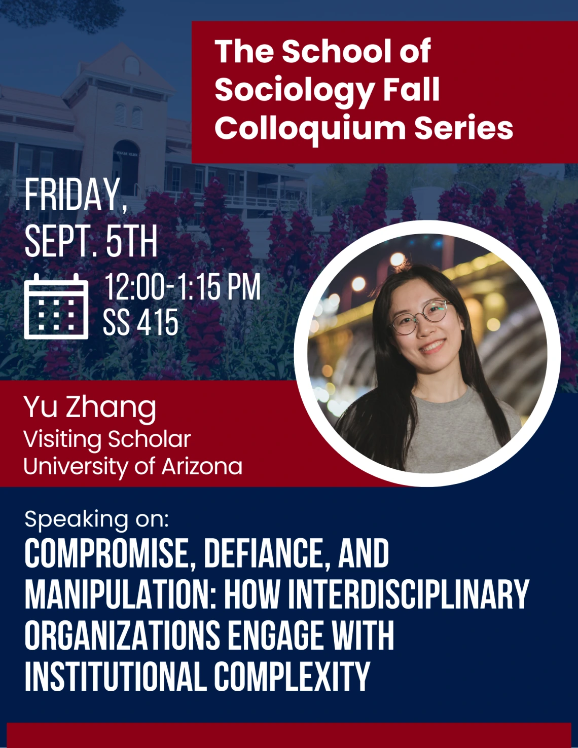 Yu Zhang Colloquium Flyer