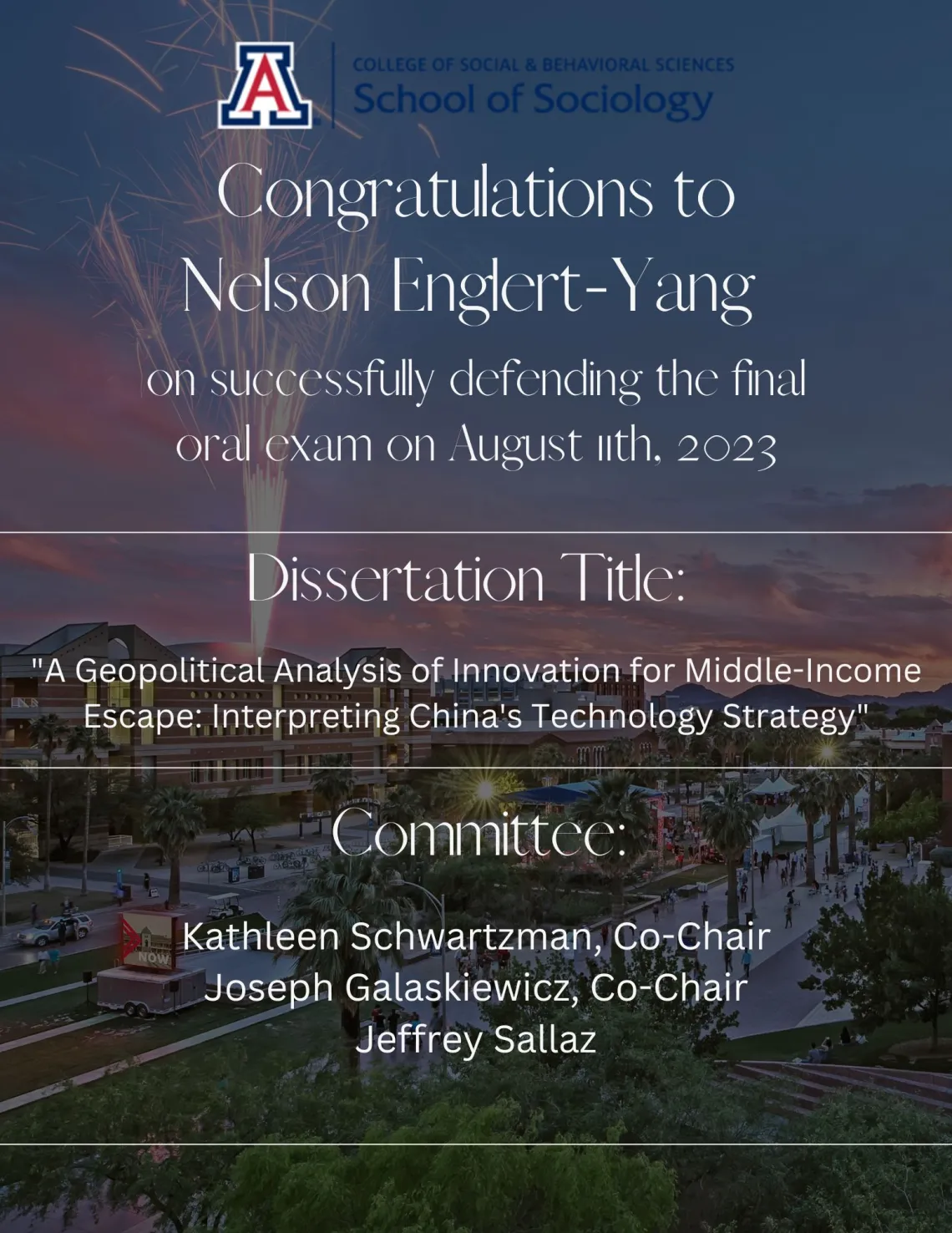 Nelson Englert-Yang Announcement