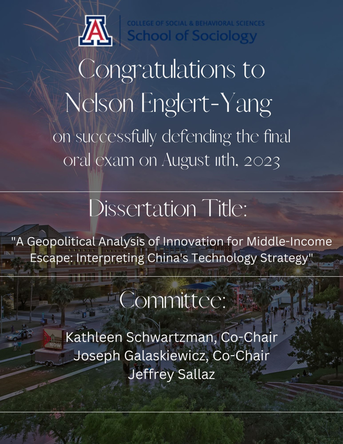 Nelson Englert-Yang Announcement